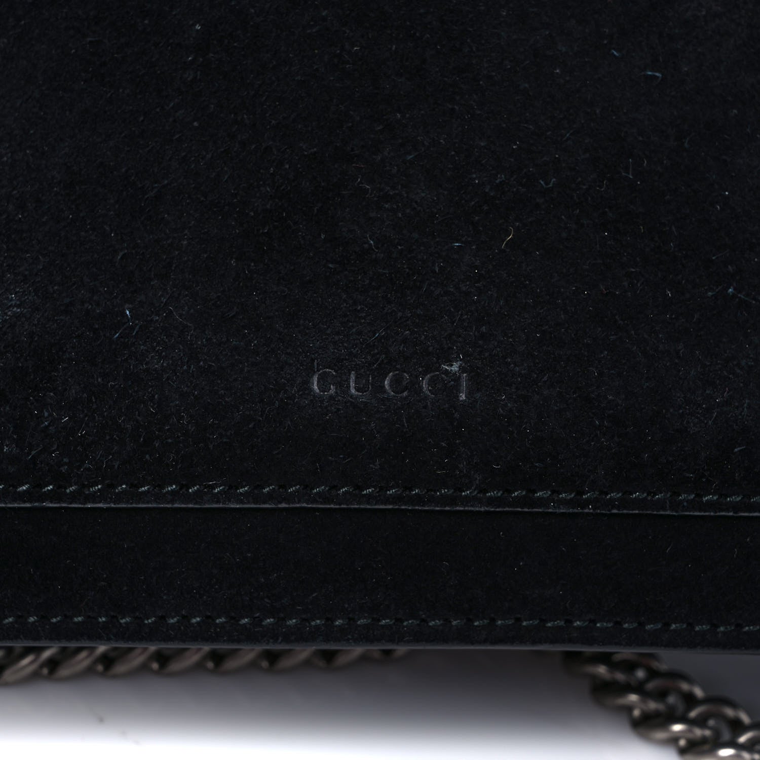 Gucci Suede Medium Dionysus Shoulder Bag Black 10 of 10
