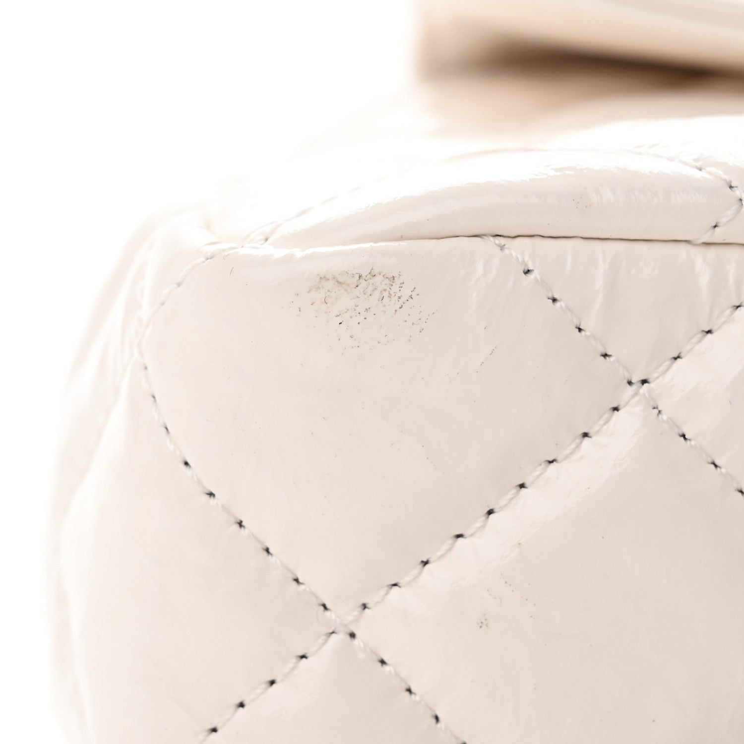 Chanel Shiny Crumpled Calfskin Quilted Small Wavy CC Hobo White 11 of 11