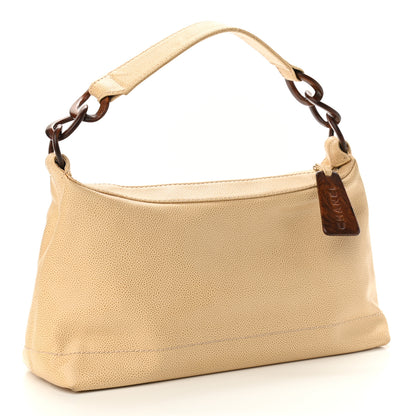 Chanel Caviar CC Wood Chain Hobo Beige 3 of 11