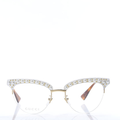 Gucci Pearl Cat Eye Glasses GG0212S White 2 of 7