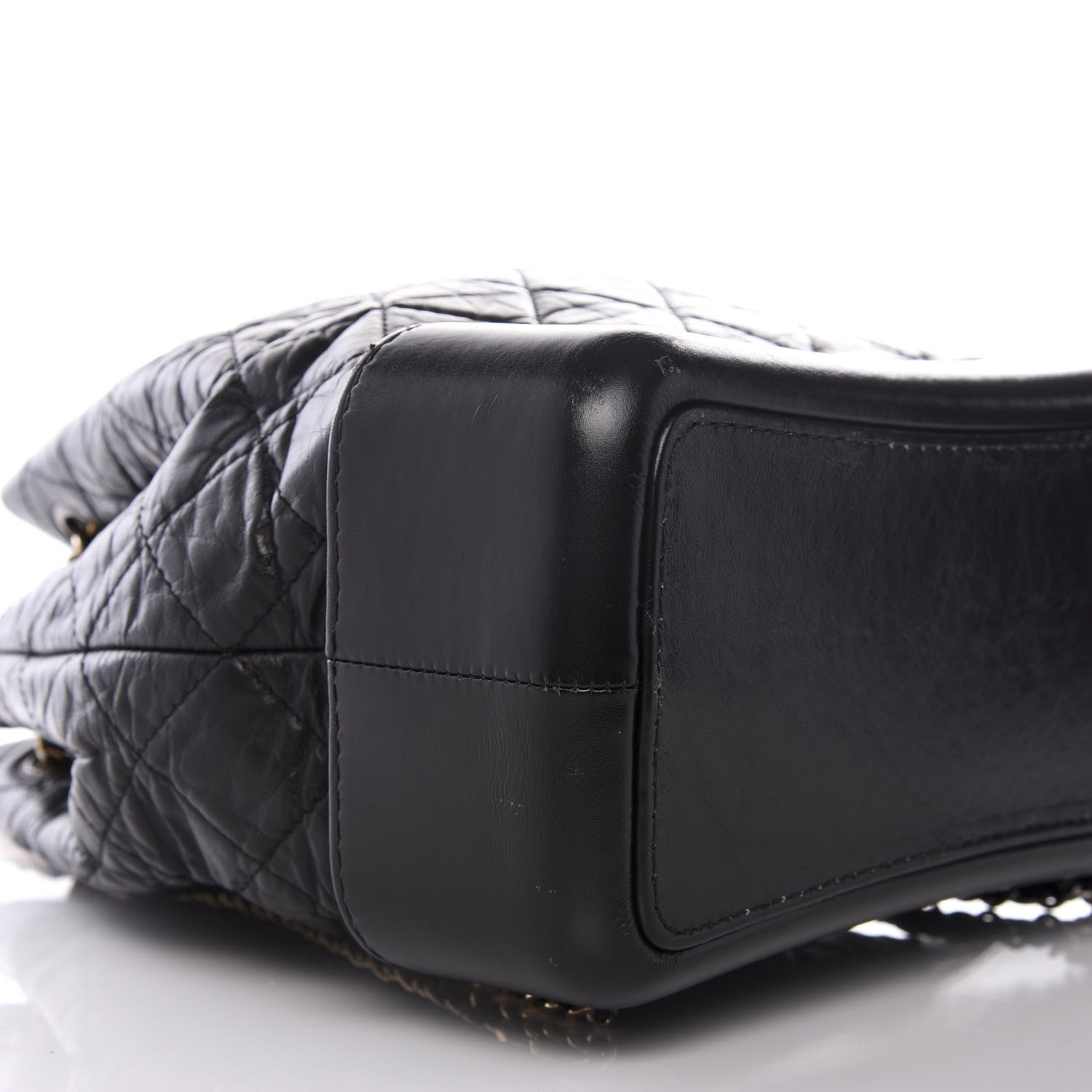 Chanel Aged Calfskin Quilted Gabrielle Backpack Black 7 of 9