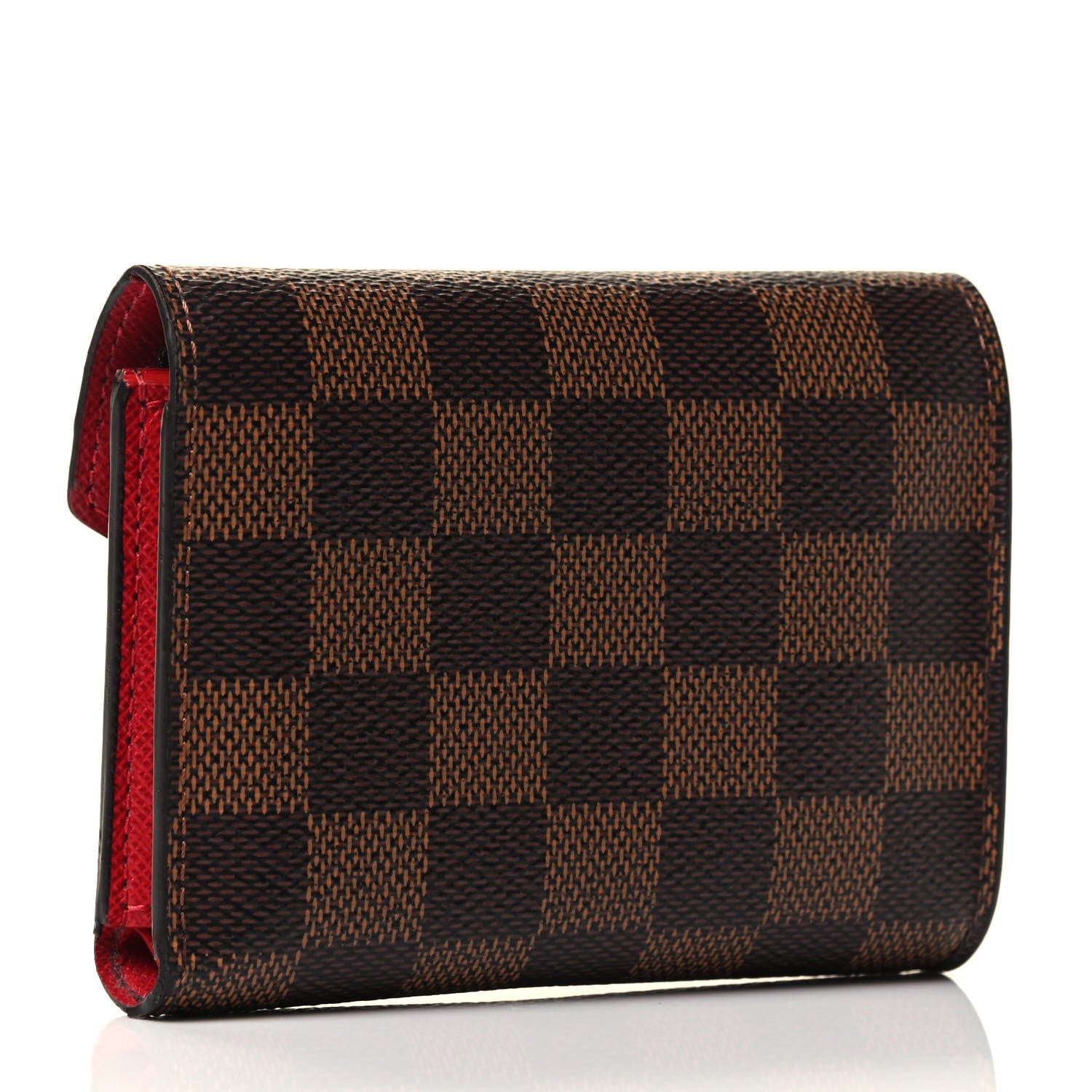 Louis Vuitton Damier Ebene Victorine Wallet Red 2 of 4