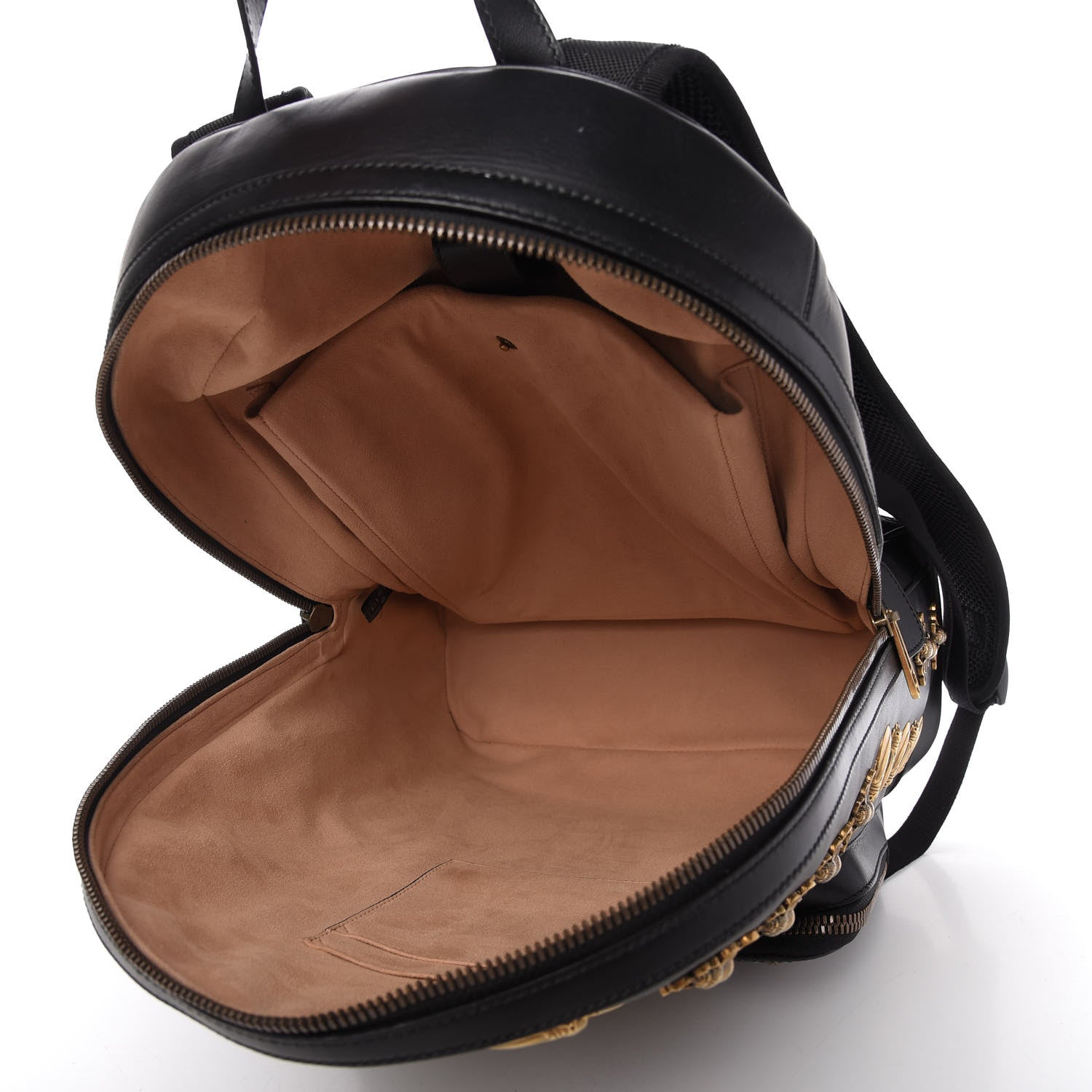 Gucci Calfskin Animal Studs Medium Day Backpack Black 5 of 10