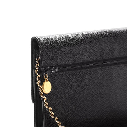 Chanel Caviar Timeless CC Wallet On Chain WOC Black 11 of 12