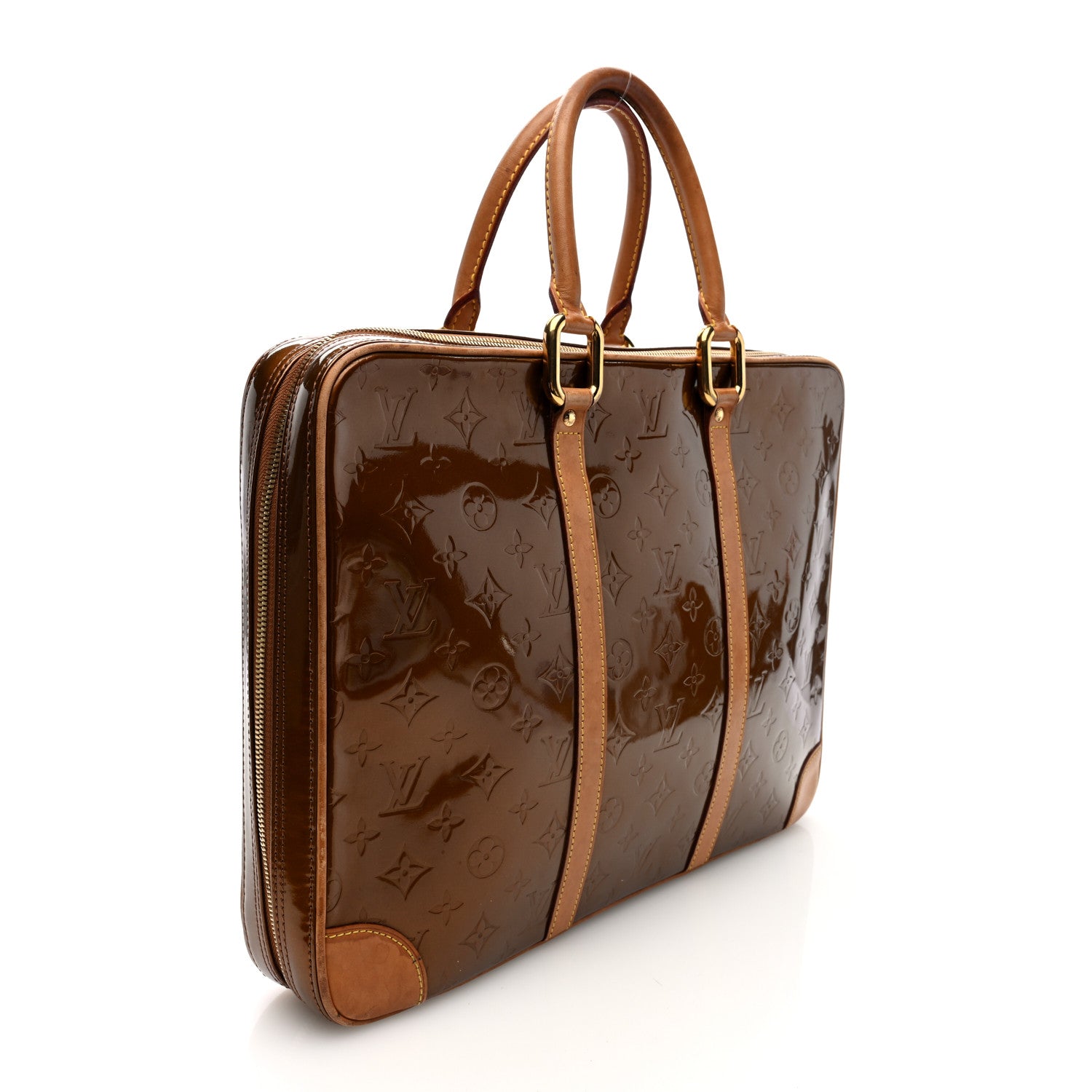 Louis Vuitton Vernis Vandam Briefcase Bronze 3 of 15