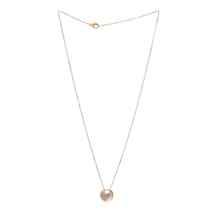 Cartier 18K Yellow Gold Diamond Mother of Pearl XS Amulette de Cartier Pendant Necklace 3 of 6