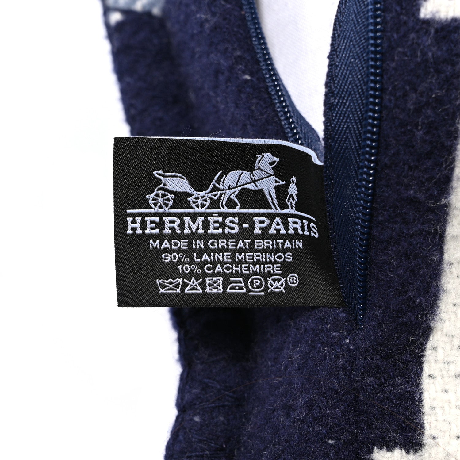 Hermes Wool Cashmere Avalon III Pillow PM Ecru Caban 3 of 3