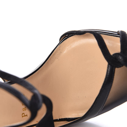 Christian Louboutin Patent Kid Suede Mesh Evoluta 100 Pumps 38 Black 11 of 17