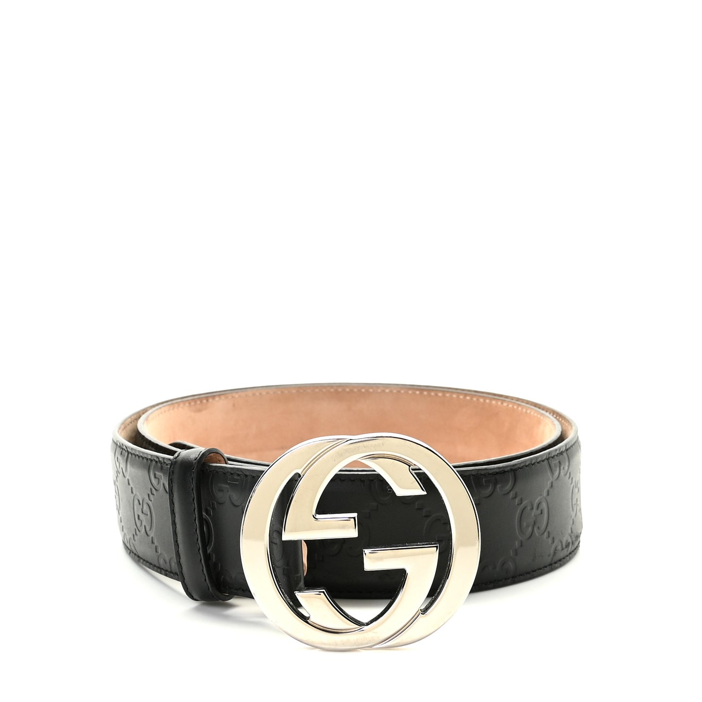 Guccissima Signature Interlocking G 40mm Belt 95 38 Black