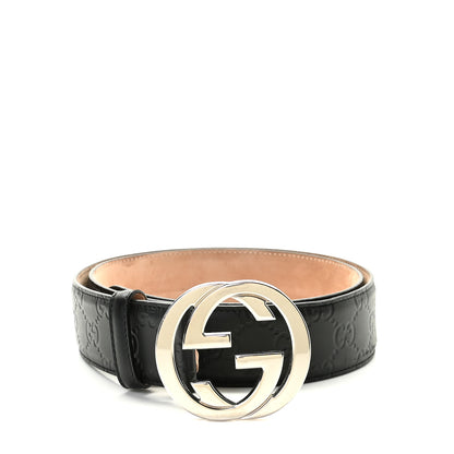 Gucci Guccissima Signature Interlocking G 40mm Belt 95 38 Black 1 of 5