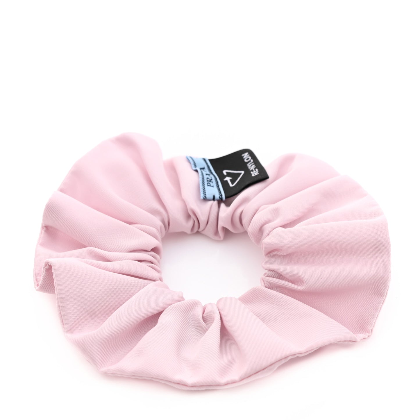 Re-Nylon Metal Logo Scrunchie Alabastro