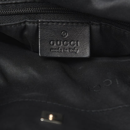 Gucci Monogram Bamboo Top Handle Bag Black 6 of 12