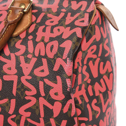Louis Vuitton Monogram Graffiti Speedy 30 Fuchsia 14 of 21