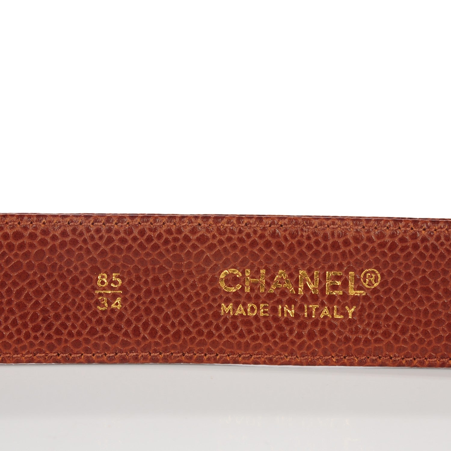 Chanel Caviar Chain Belt 85 34 Brown 4 of 7