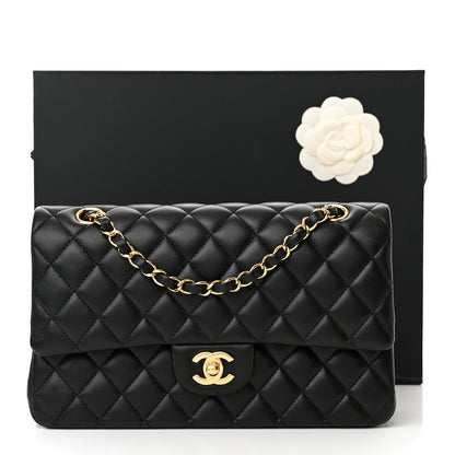 Chanel Lambskin Quilted Medium Double Flap Black 15 of 15