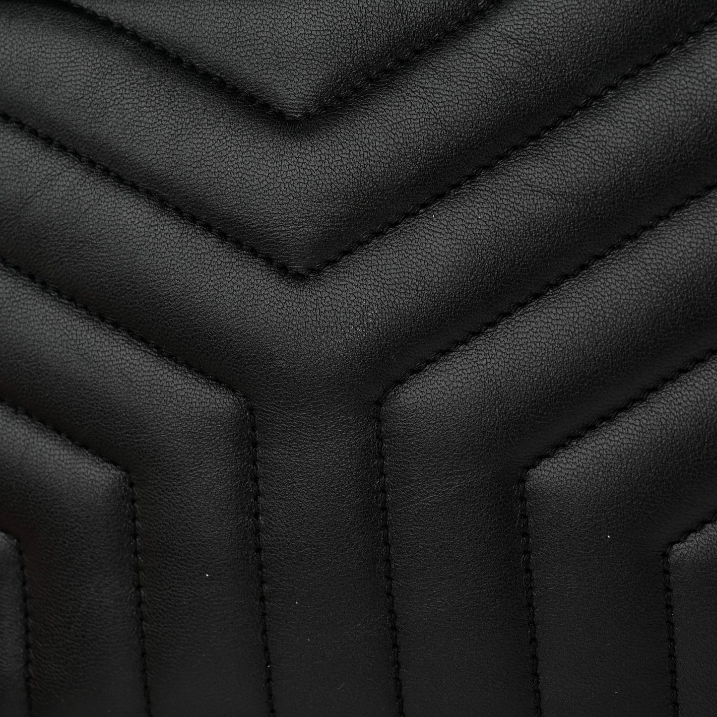 Lambskin Y Quilted Monogram Loulou Cosmetic Case Black