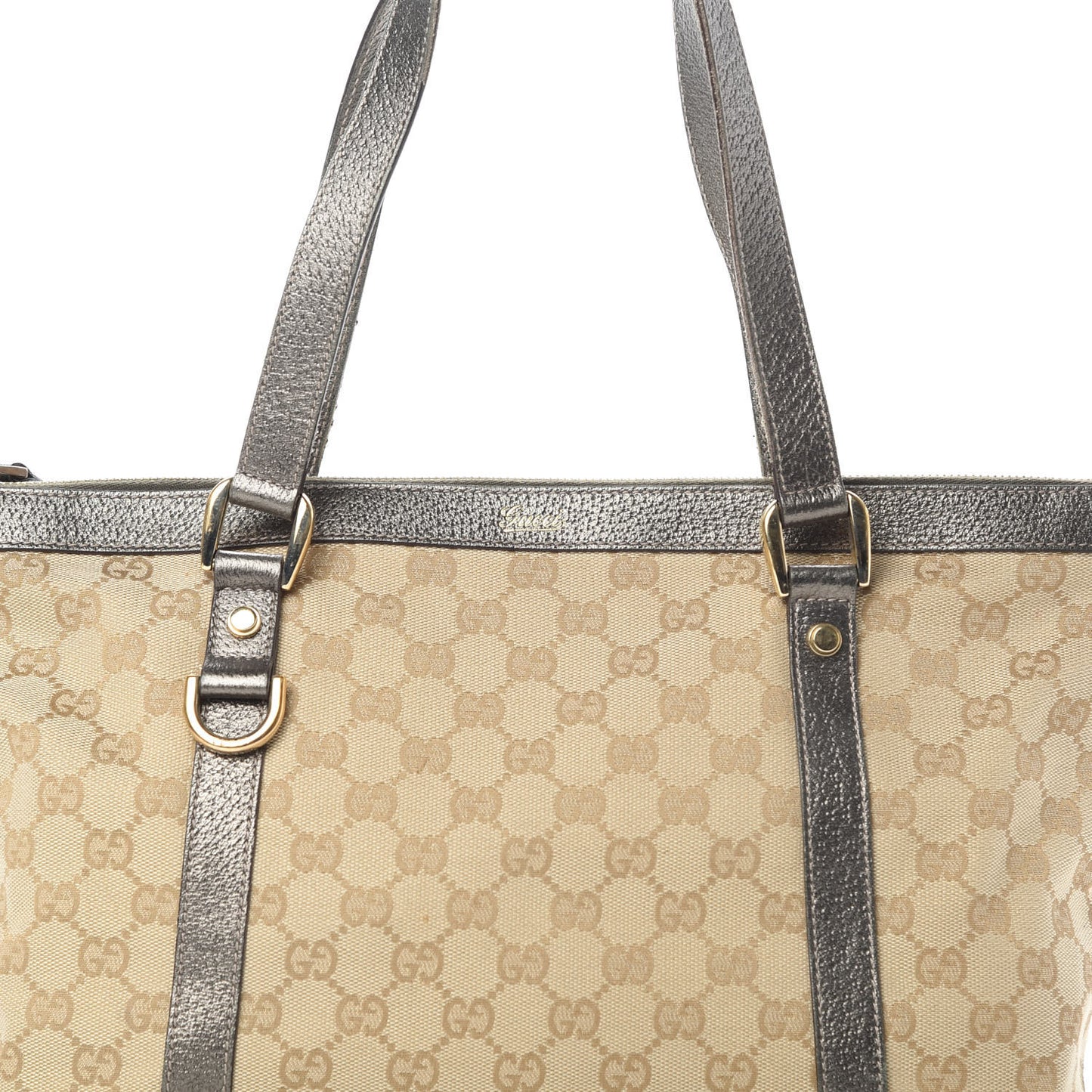 Monogram Medium Abbey Tote Dark Brown
