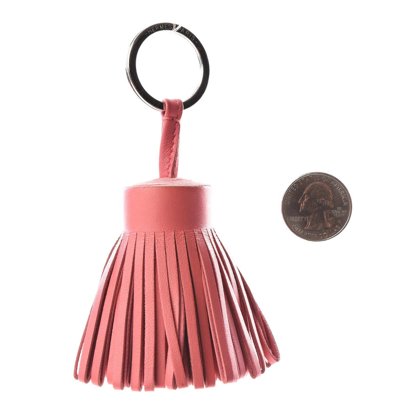 Lambskin Carmen Tassel Key Holder Rose Azalee
