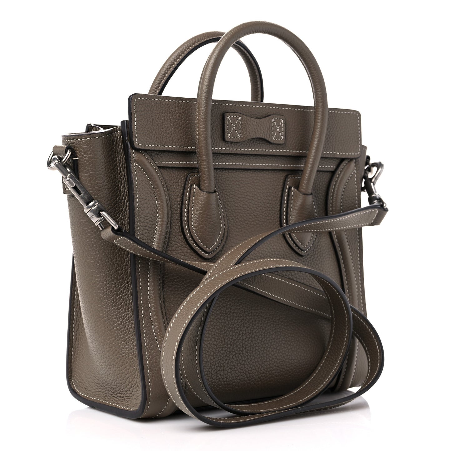 Drummed Calfskin Nano Luggage Souris