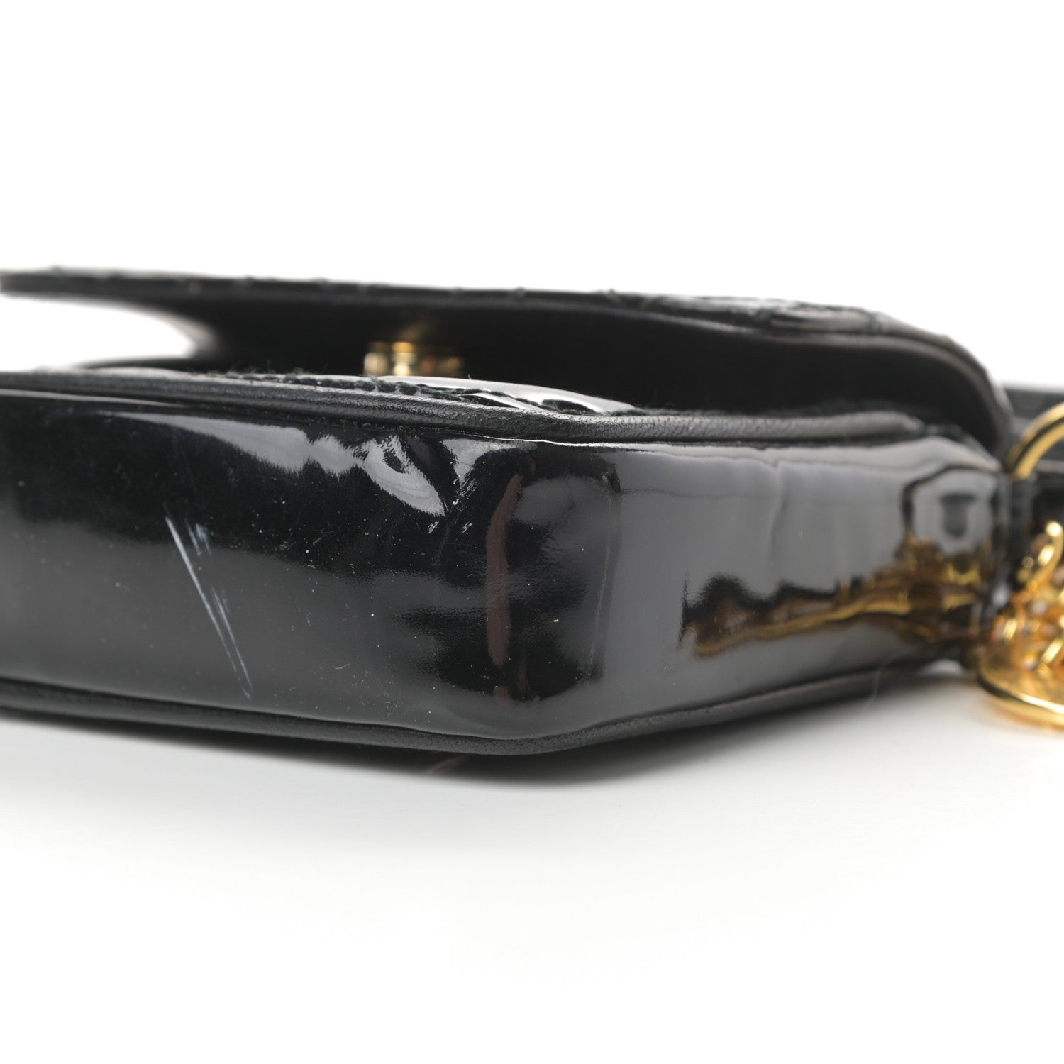 Christian Dior Patent Cannage Mini Crossbody Pouch Black 10 of 12