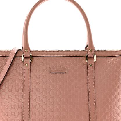 Gucci Soft Microguccissima Small Zippered Satchel Soft Pink 7 of 13