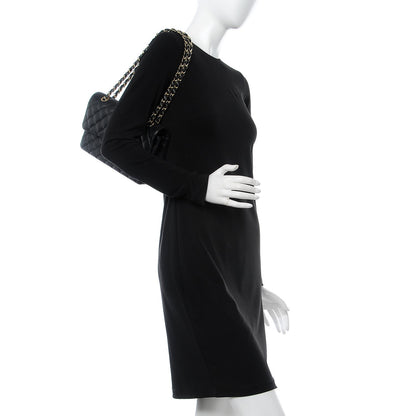 Chanel Caviar Quilted Medium Double Flap Black 2 of 8