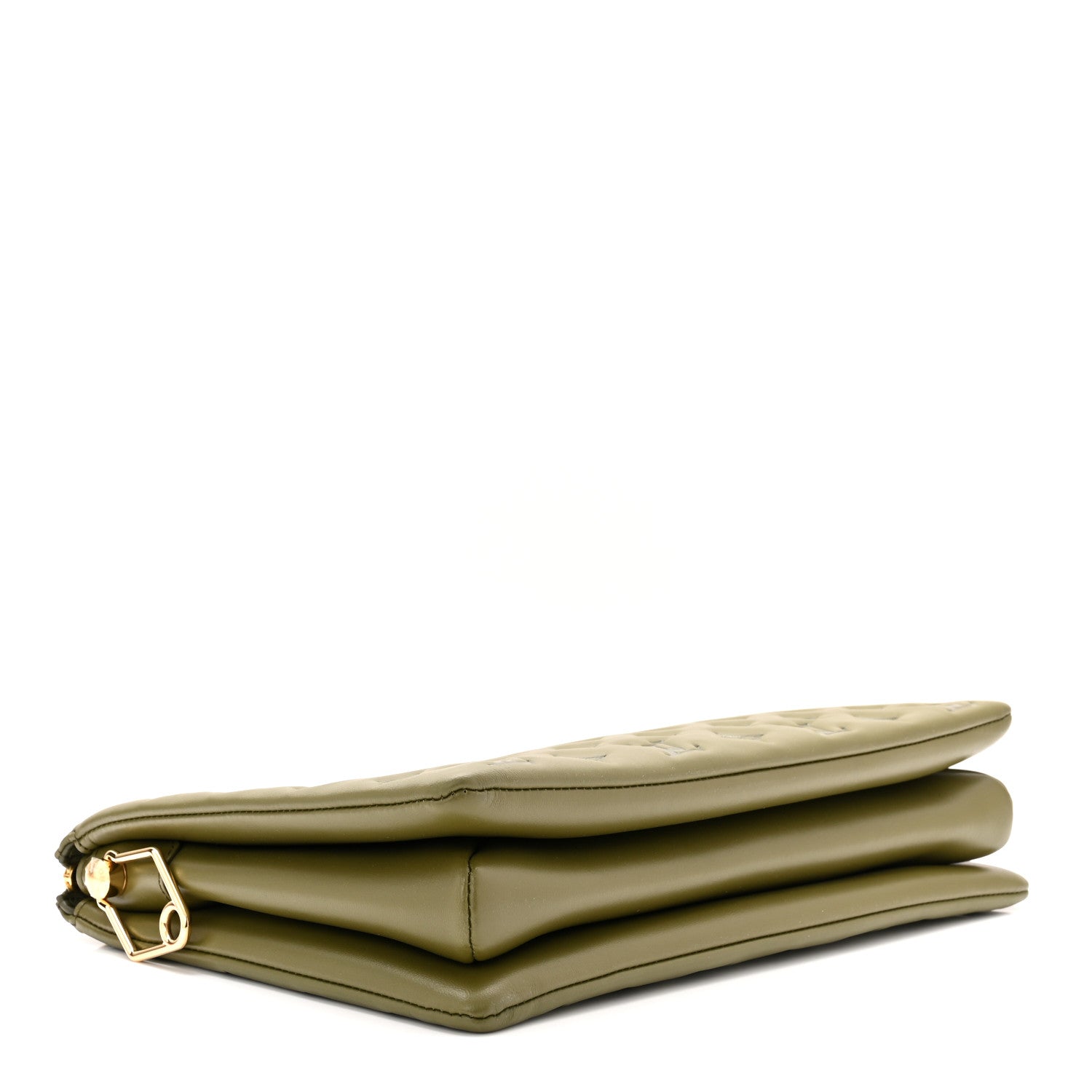 Louis Vuitton Lambskin Embossed Monogram Coussin MM Khaki 4 of 9
