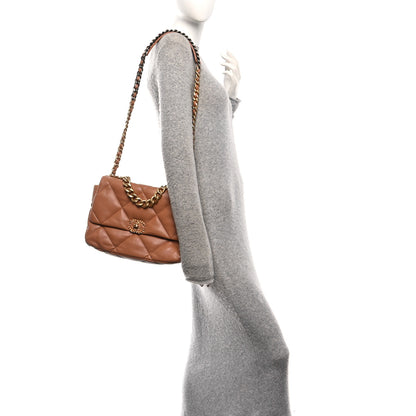 Chanel Lambskin Quilted Large Chanel 19 Flap Brown 2 of 10