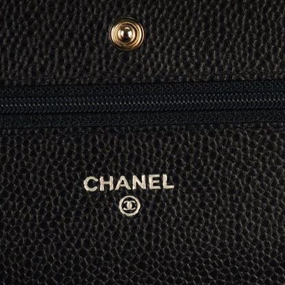 Chanel Caviar Quilted Wallet On Chain WOC Navy 5 of 8