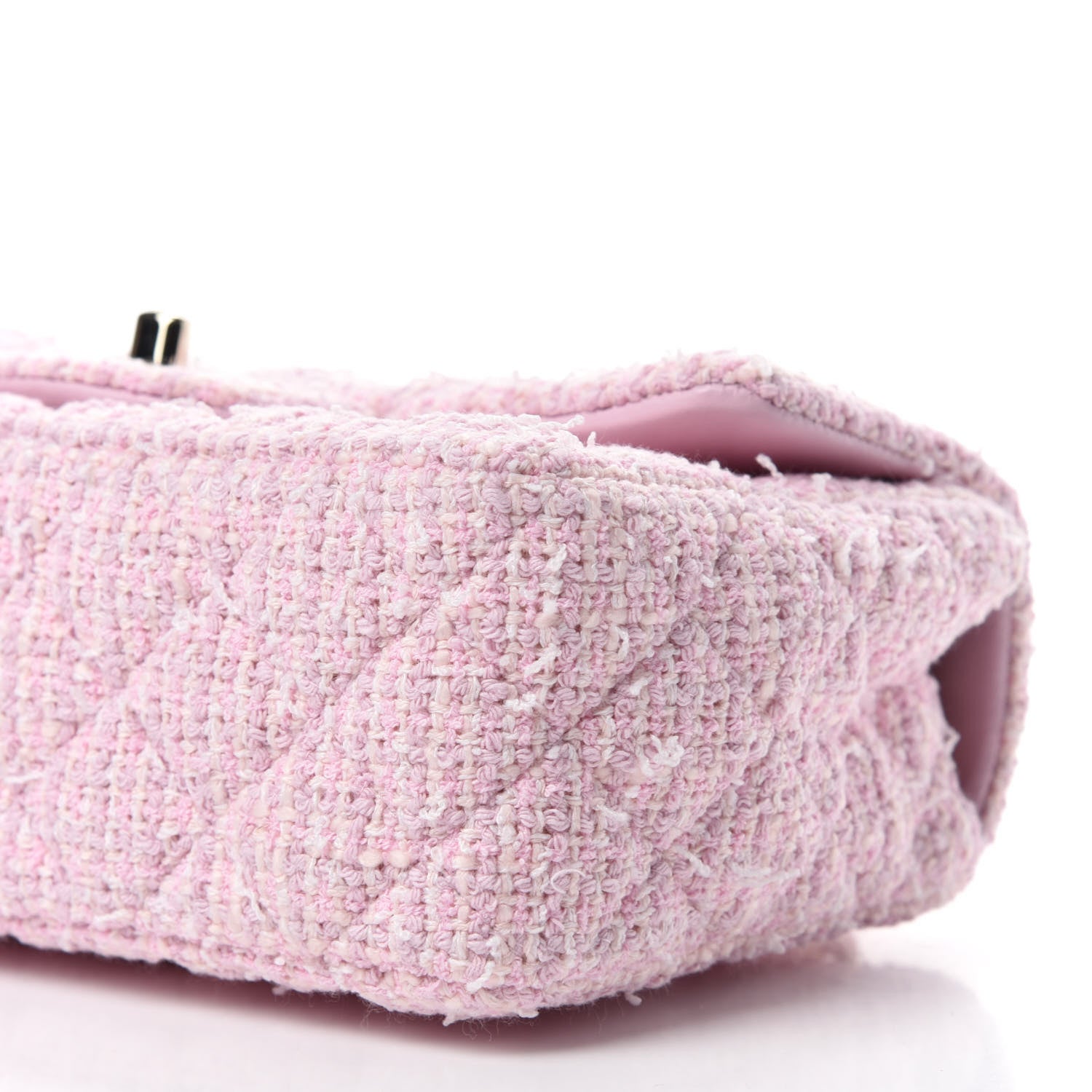 Chanel Tweed Quilted Mini Rectangular Flap Pink 7 of 11