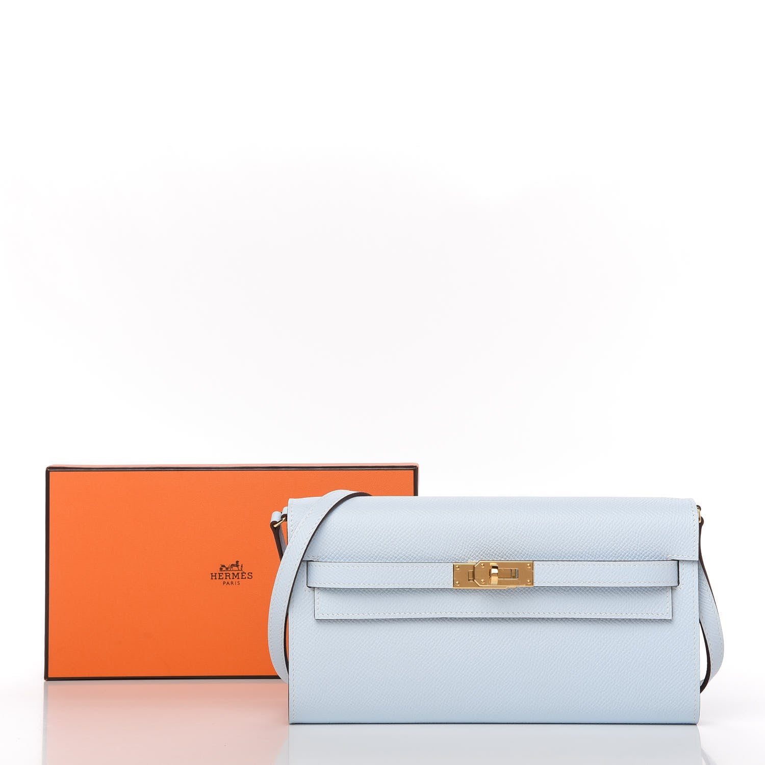 Hermes Epsom Kelly Wallet To Go Bleu Brume 10 of 10