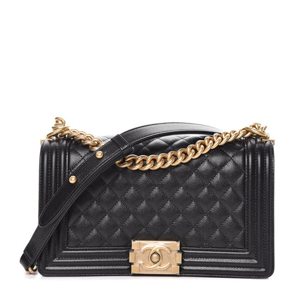 Chanel Caviar Quilted Medium Boy Flap Black 1 of 12