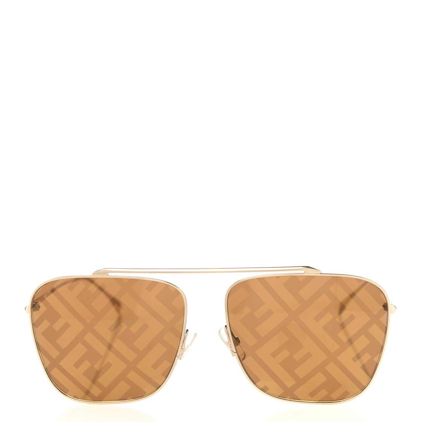 Metal Fendi Forever Aviator Sunglasses FF0406/S Gold