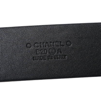 Chanel Calfskin Paris Button CC Belt 90 36 Black 5 of 9