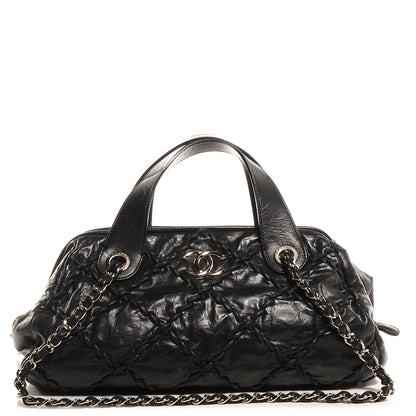Chanel Calfskin Ultra Stitch Bowling Bag Black 1 of 7