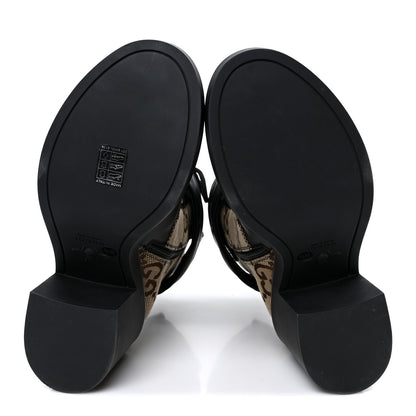 Gucci Flores Calfskin Monogram Maxi GG Nappa Matelasse Double G Ankle Boots 39.5 Black Camel Ebony 6 of 10