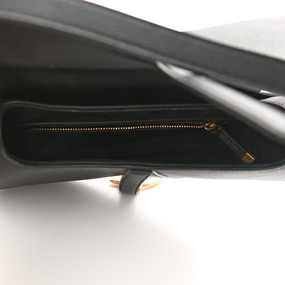Christian Dior Grained Calfskin Saddle Bag Black 5 of 11