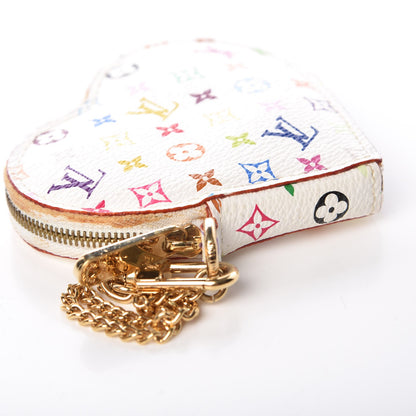 Louis Vuitton Monogram Multicolor Coeur Heart Coin Purse White 10 of 11