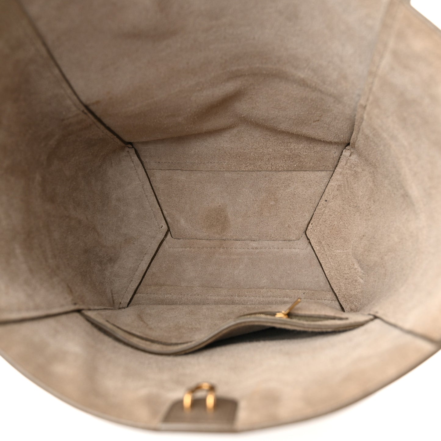 Soft Grained Calfskin Sangle Bucket Bag Taupe