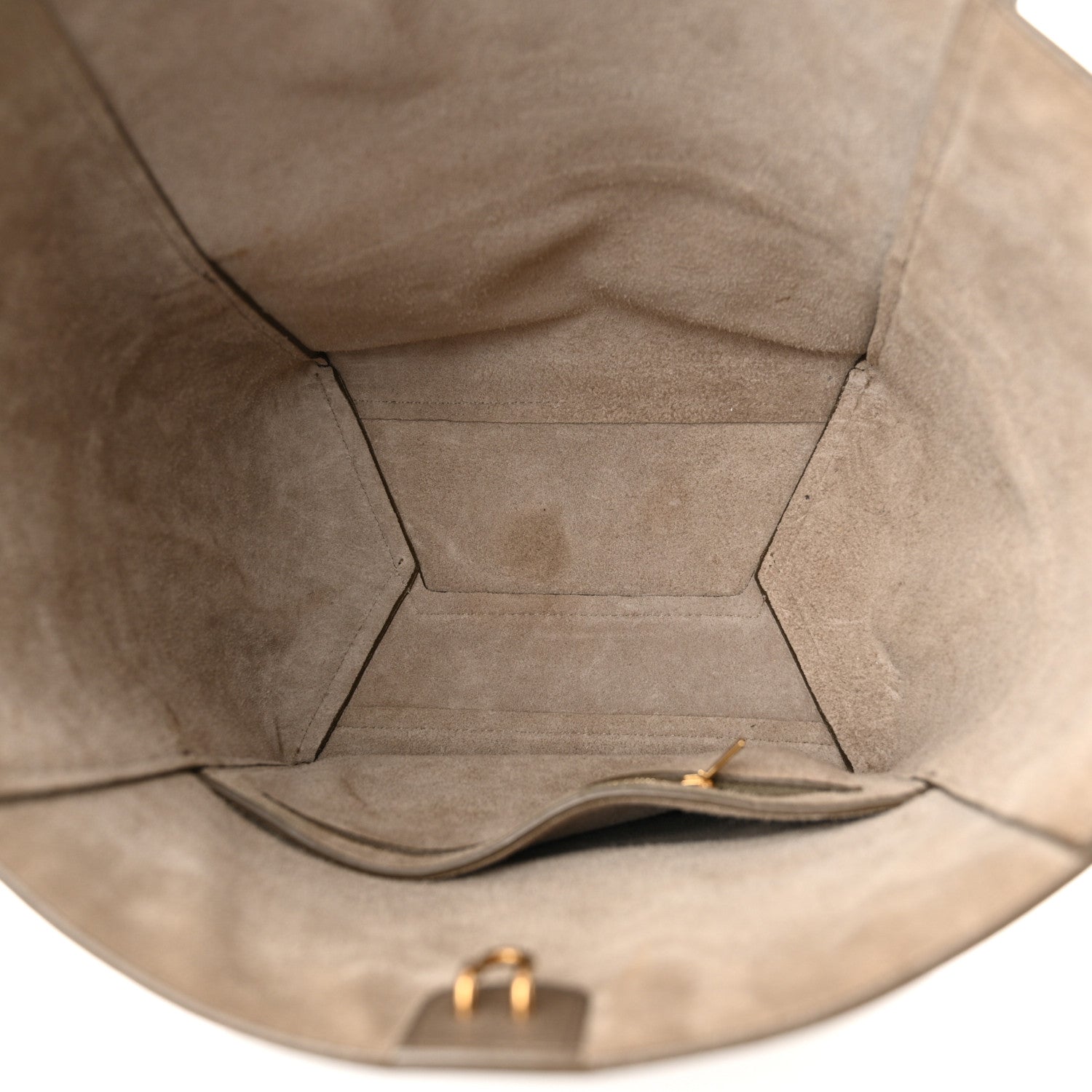 Celine Soft Grained Calfskin Sangle Bucket Bag Taupe 5 of 17