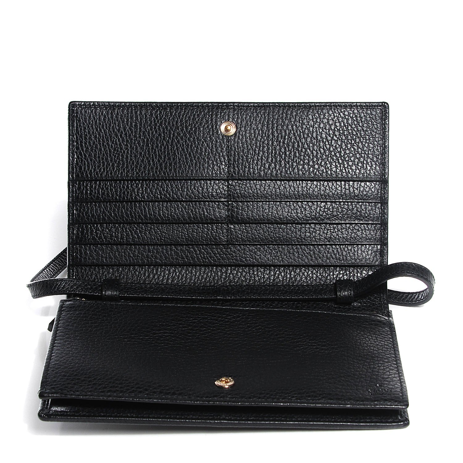 Gucci Dollar Calfskin Mini Swing Wallet Bag Black 5 of 7