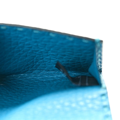 Fendi Cuoio Romano Selleria Card Holder Turquoise 5 of 9