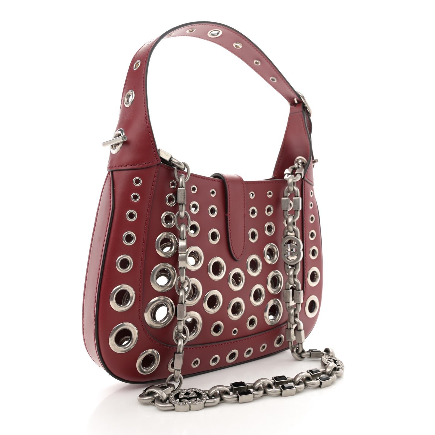 Calfskin Ha Ha Ha Jackie 1961 Eyelet Hobo Bordeaux