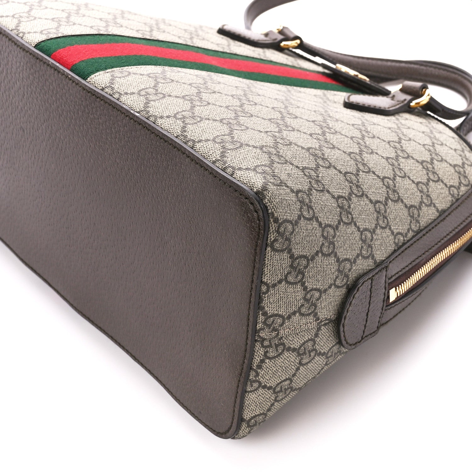 Gucci GG Supreme Monogram Web Medium Ophidia Top Handle Dome Bag Brown 11 of 11
