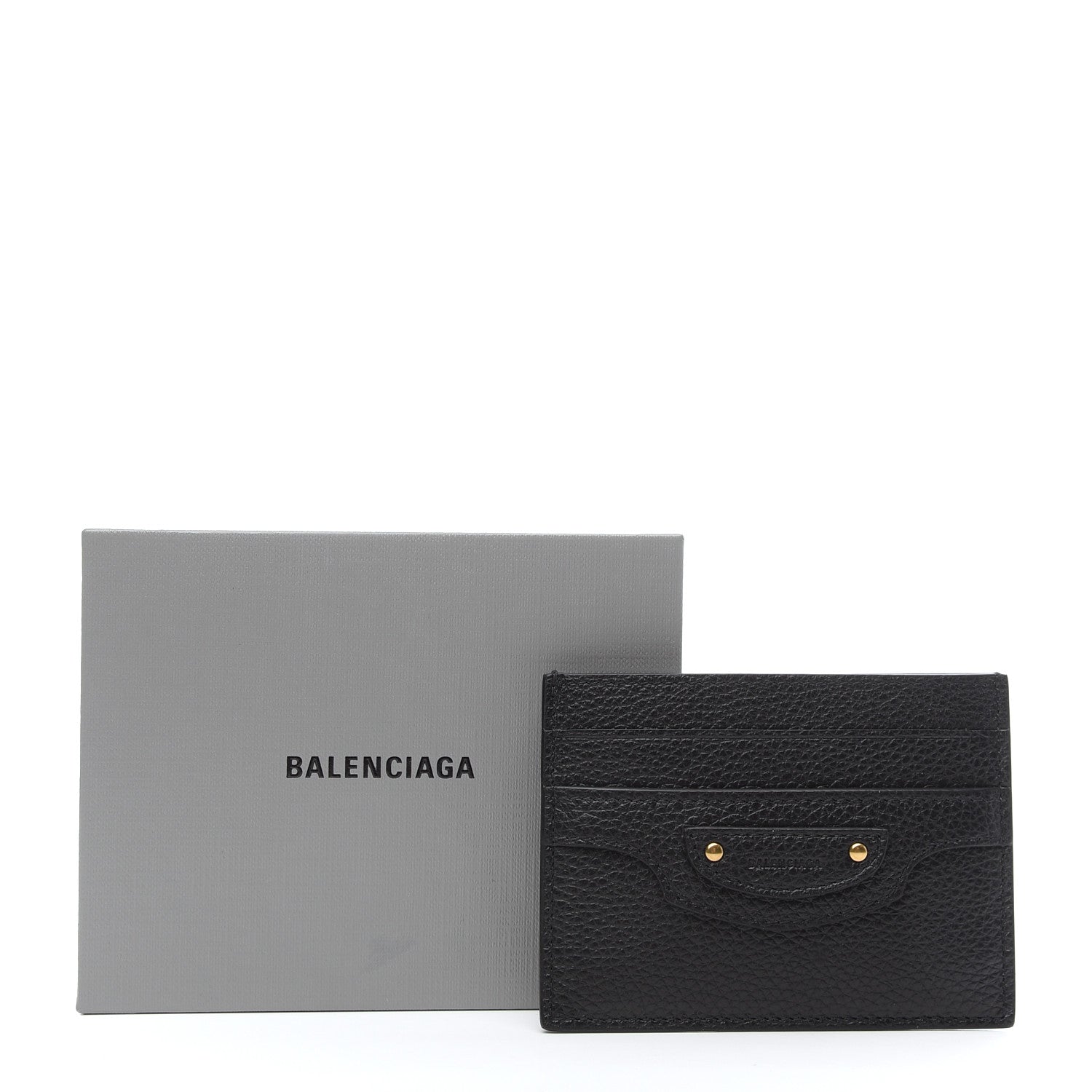 Balenciaga Calfskin Neo Classic Gold Hardware Card Holder Black 7 of 7