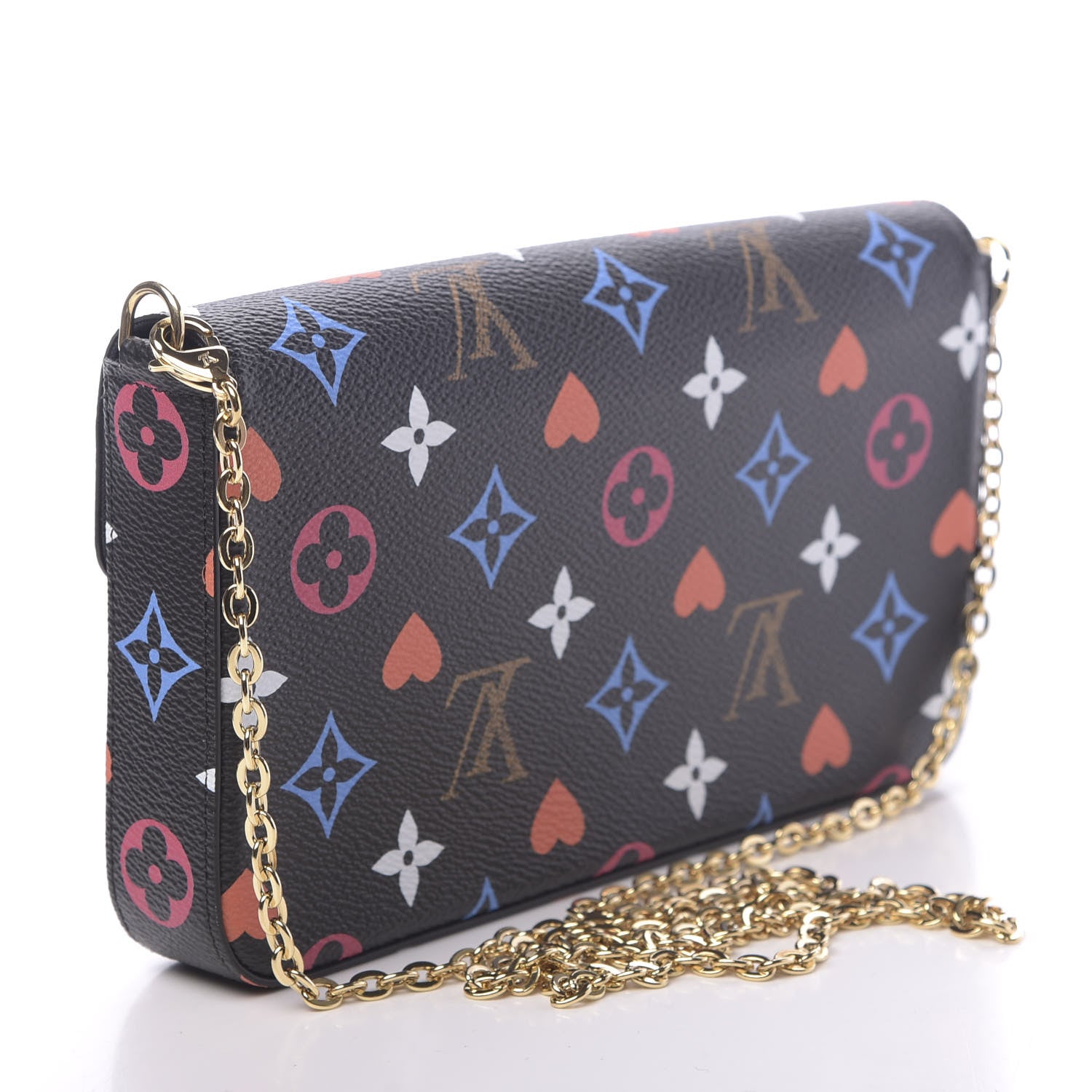 Louis Vuitton Game On Felicie Chain Wallet Black 4 of 10