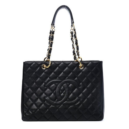 Chanel Caviar Quilted Grand Shopping Tote GST Black 1 of 4