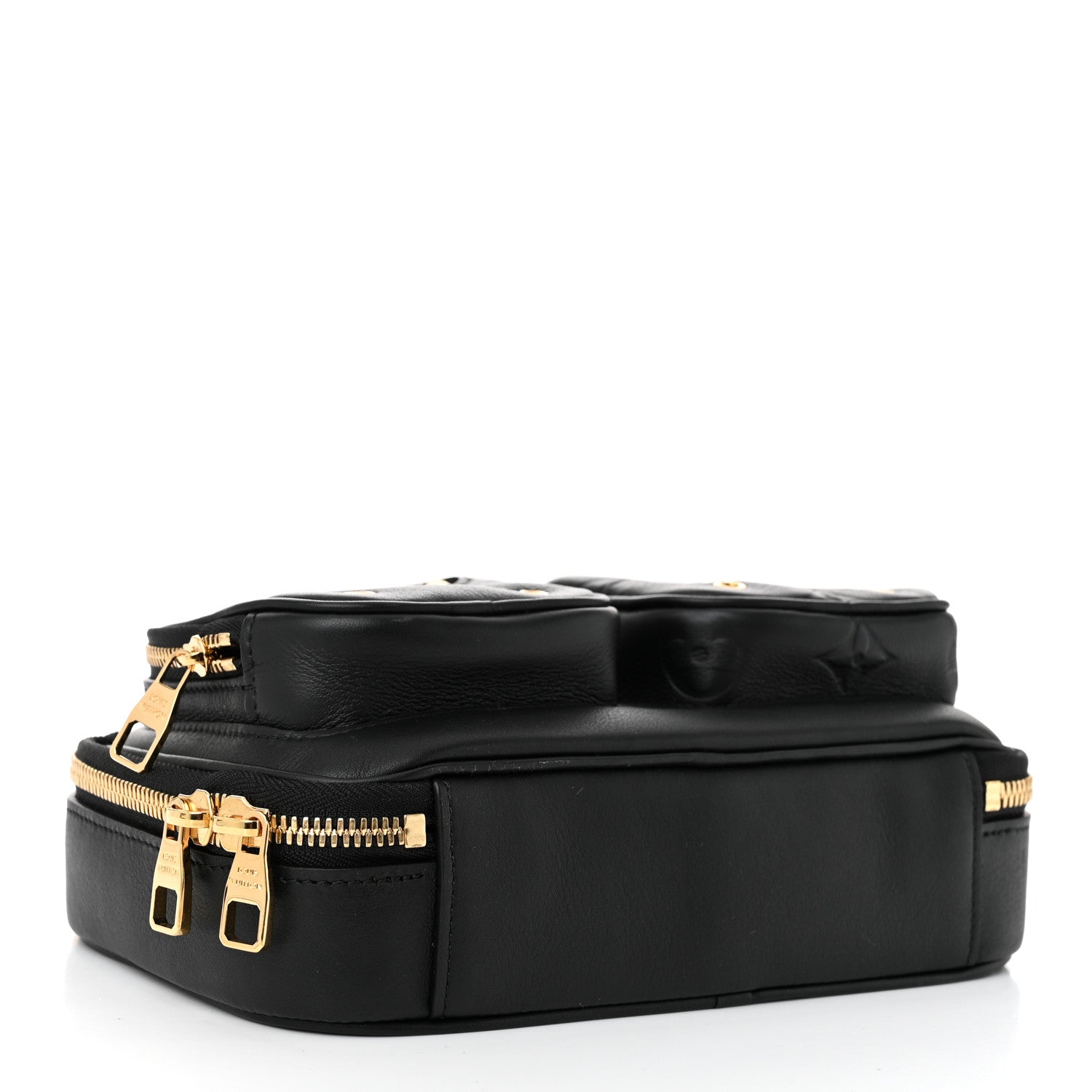Louis Vuitton Calfskin Monogram Embossed Utility Crossbody Black 4 of 9
