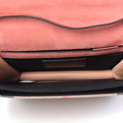 Burberry Derby Calfskin House Check Small Macken Crossbody Bag Copper Pink 5 of 10