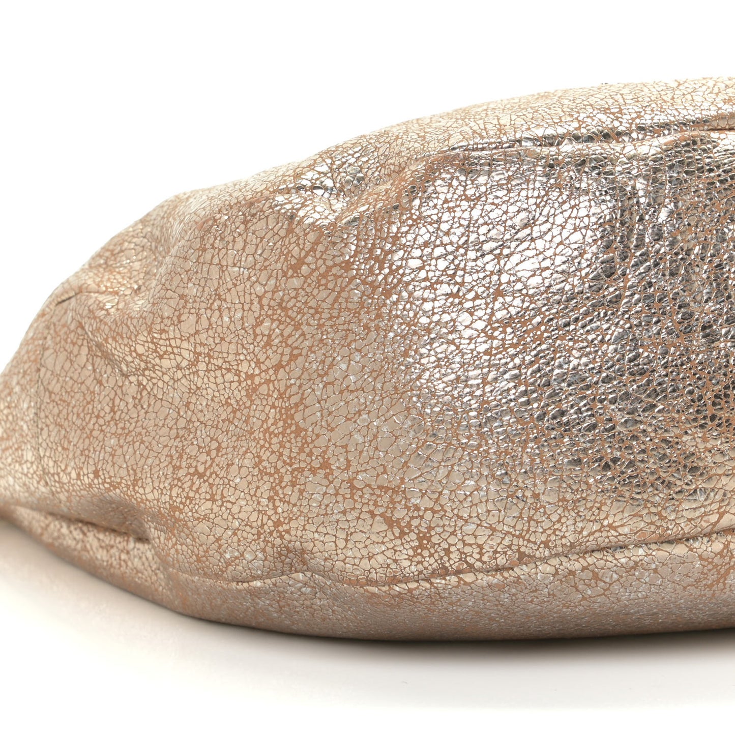 Suede Large Solar Hobo Metallic Gold